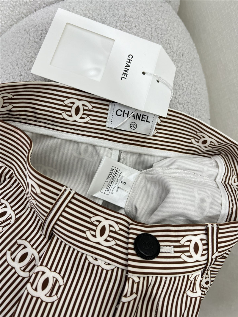 Ch**el new striped wide-leg pants replicas clothes