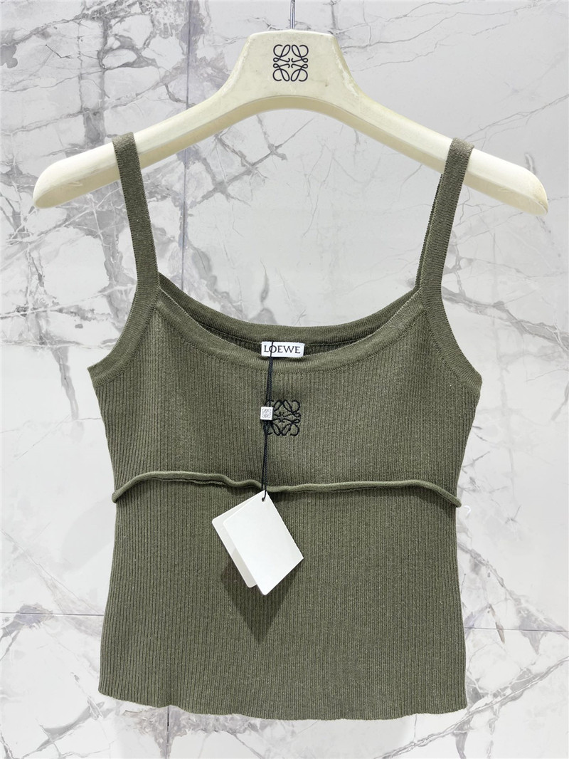 L0ew* embroidered logo camisole replicas clothes