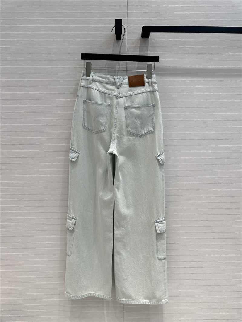 Versace workwear style denim straight pants replicas clothes