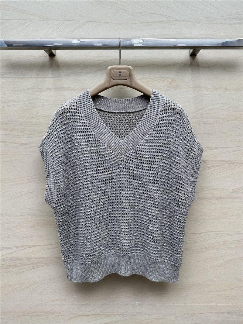 BC sparkling sequined linen knit top replica clothes