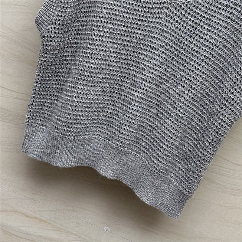 BC sparkling sequined linen knit top replica clothes