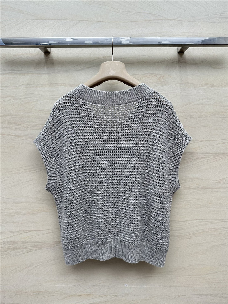 BC sparkling sequined linen knit top replica clothes