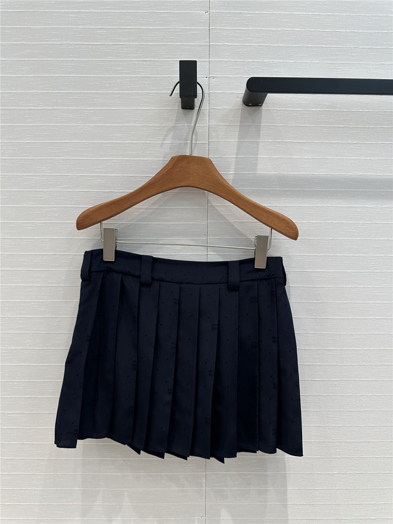 M1um1u silk jacquard short pleated skirt replicas clothes