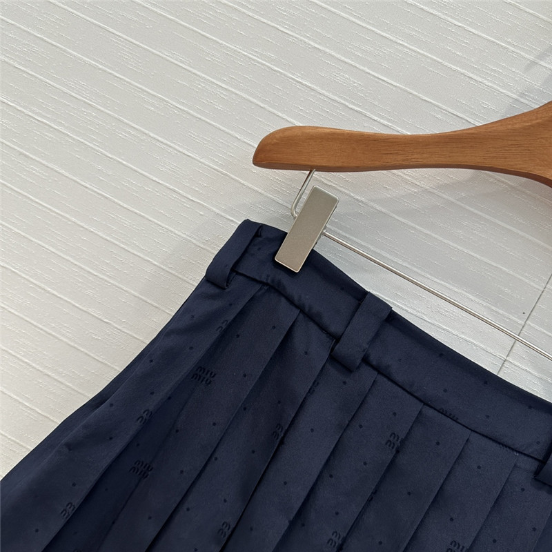 M1um1u silk jacquard short pleated skirt replicas clothes