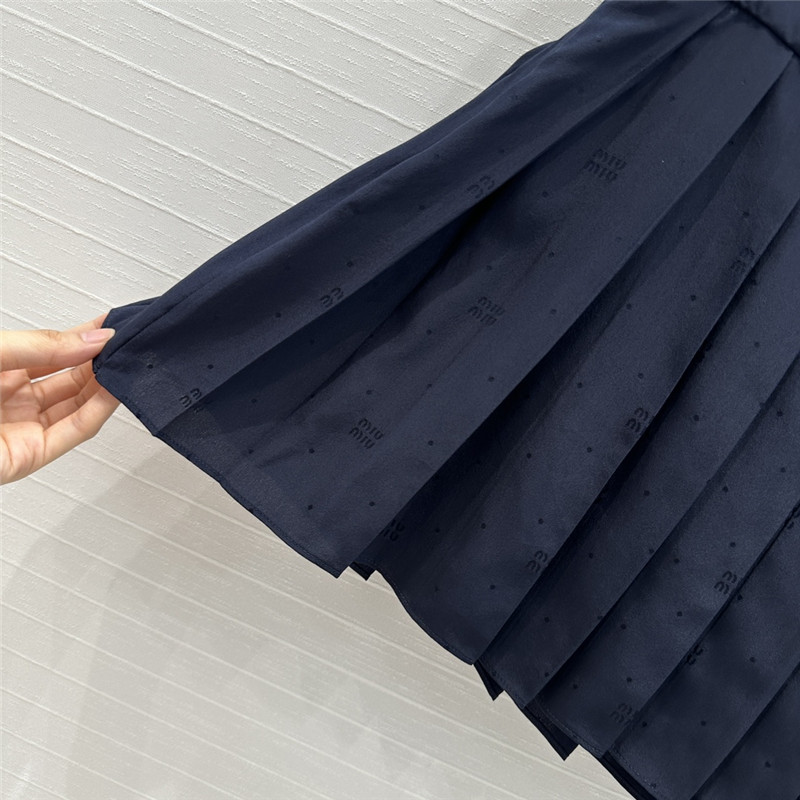 M1um1u silk jacquard short pleated skirt replicas clothes