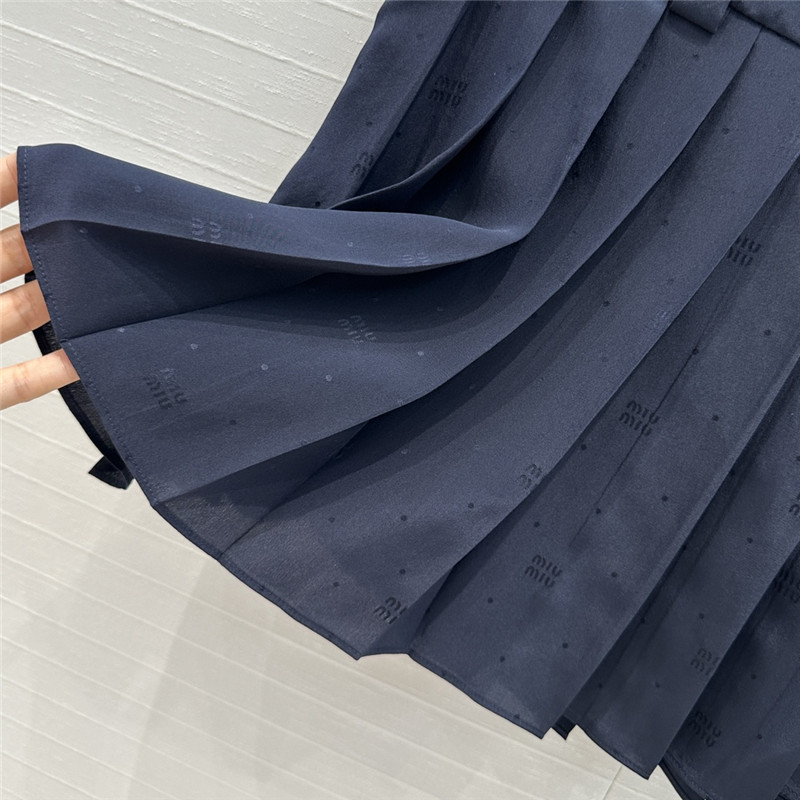 M1um1u silk jacquard short pleated skirt replicas clothes