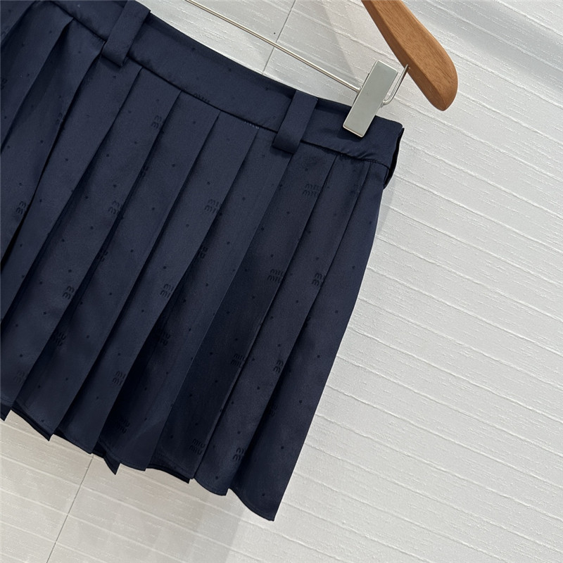 M1um1u silk jacquard short pleated skirt replicas clothes