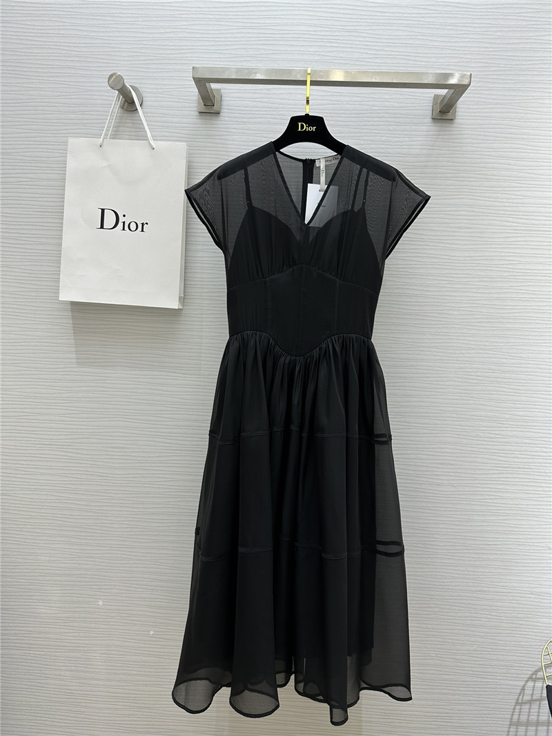 D10r tencel gauze little black dress replica designer clothes