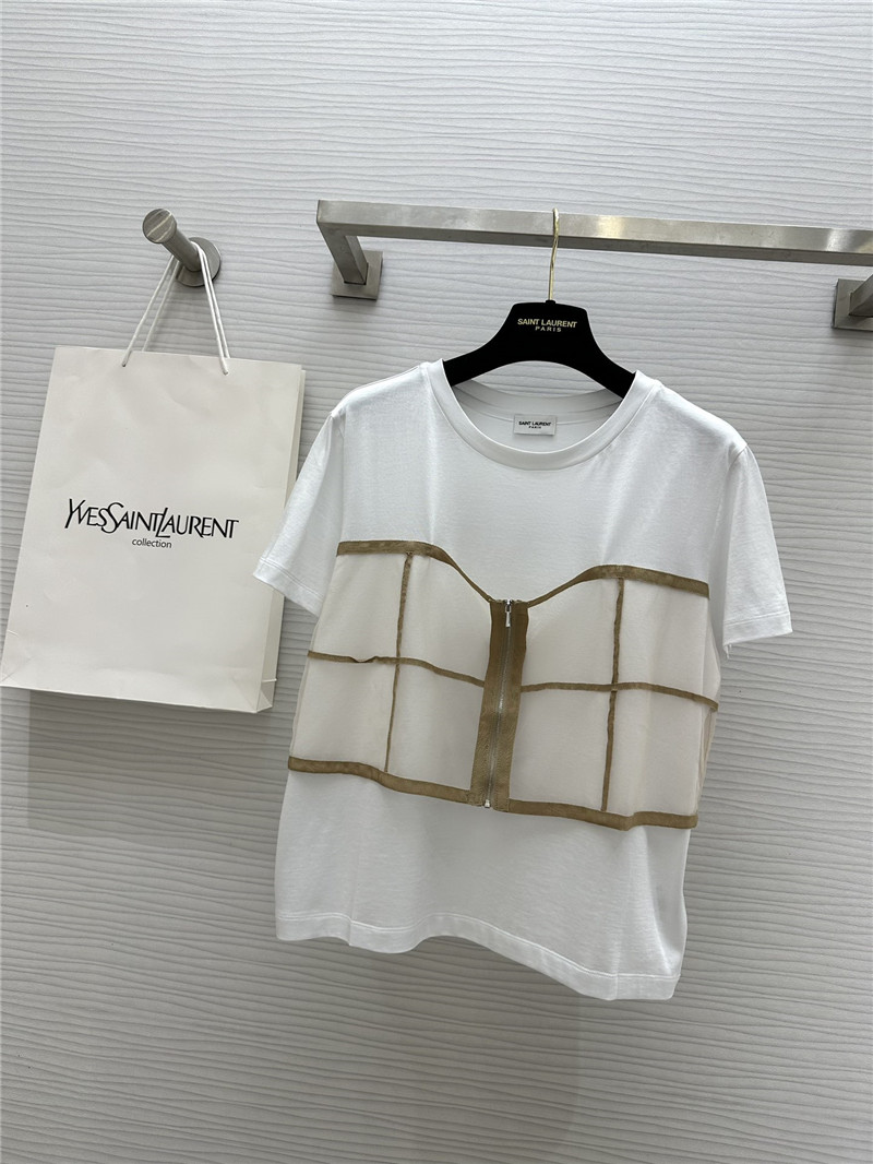 Y51 fake two-piece design short-sleeved t-shirt replica clothes