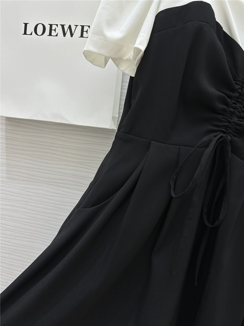 L0ew* fake two piece short sleeve dress replicas clothes