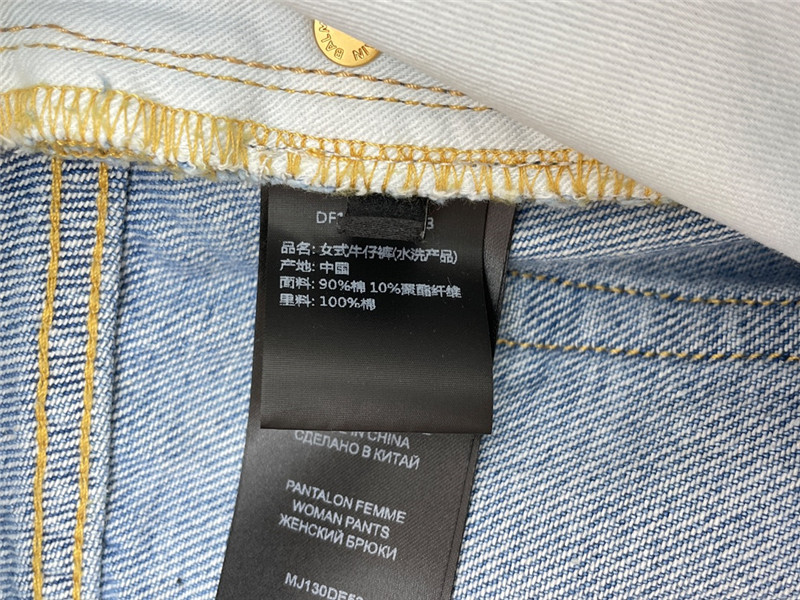 Balmain distressed washed fur denim short replica d&g clothing