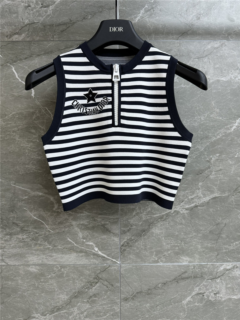 D10r striped knit vest replica designer clothing websites