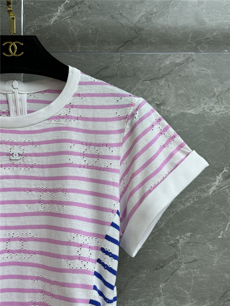 Ch**el striped drawstring top replica d&g clothing