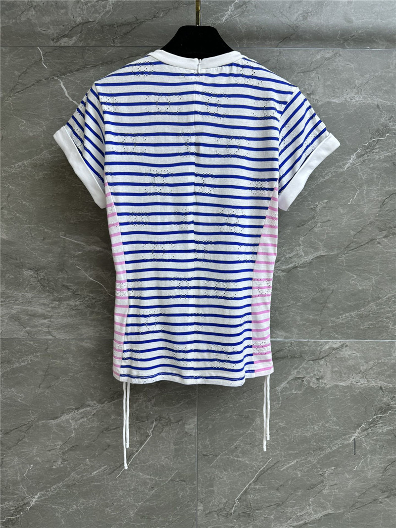 Ch**el striped drawstring top replica d&g clothing