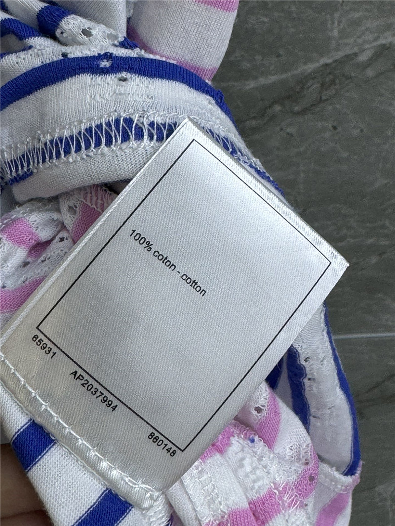 Ch**el striped drawstring top replica d&g clothing