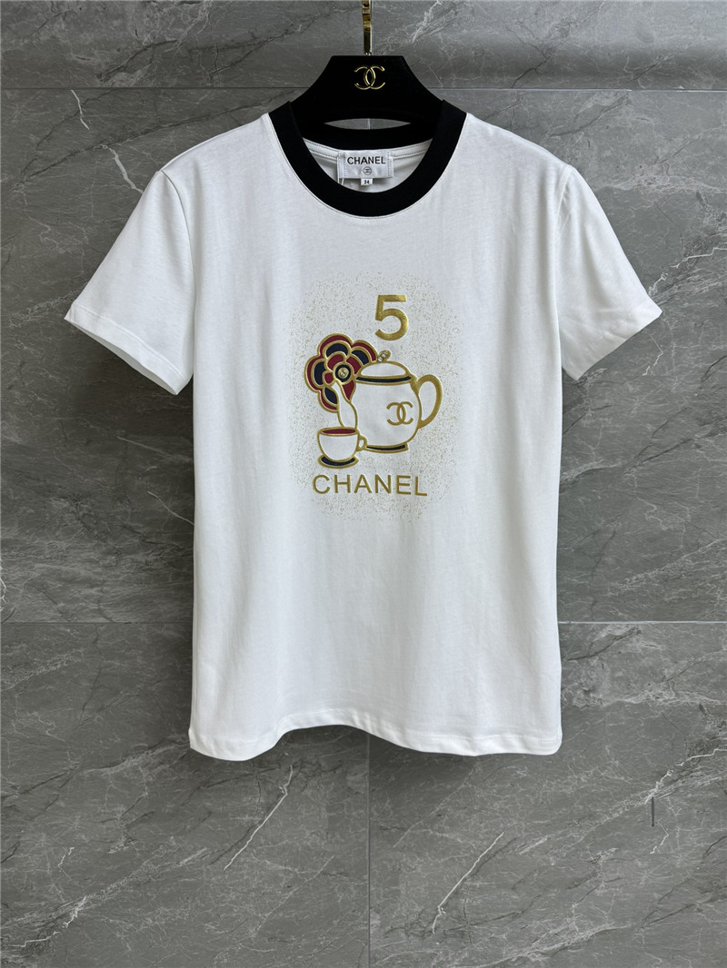Ch**el teapot print t-shirt cheap replica designer clothes