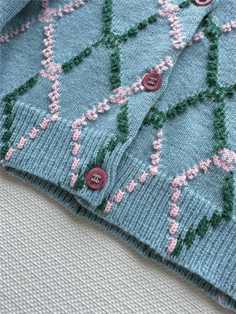 ch**el D1am0nd jacquard cardigan blue