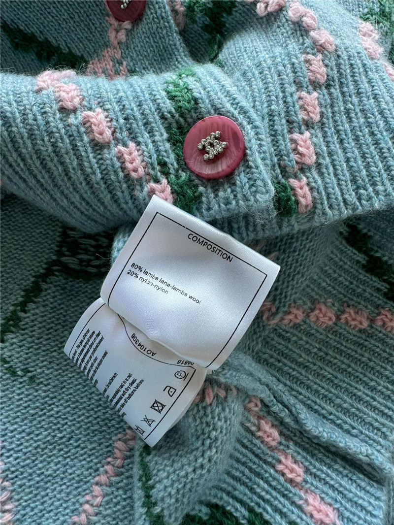 ch**el D1am0nd jacquard cardigan blue