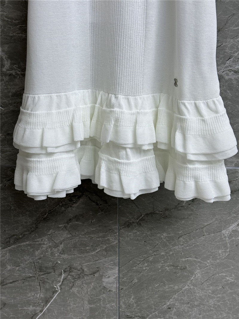 Ch**el ruffled knitted vest replica d&g clothing