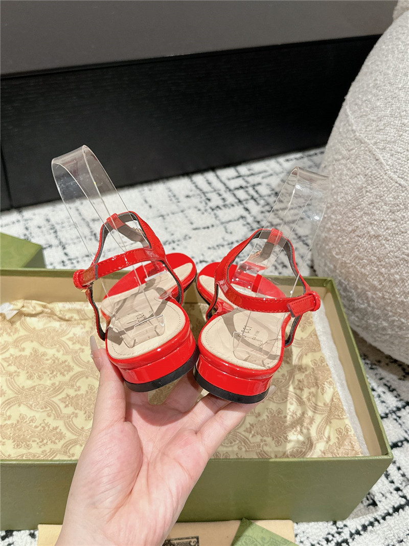 Gvc*1 signoria thong sandal red patent leather