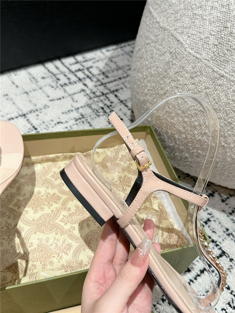 Gvc*1 signoria thong sandal nude patent leather