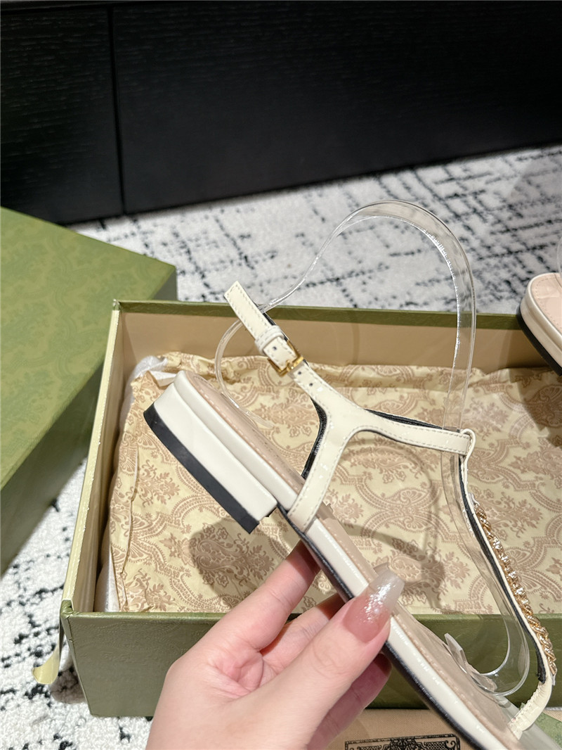 Gvc*1 signoria thong sandal ivory patent leather