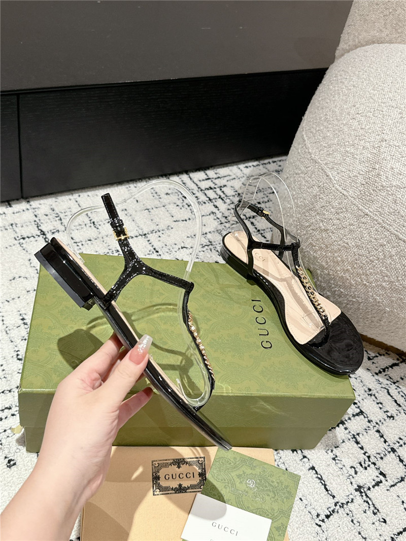 Gvc*1 signoria thong sandal black patent leather