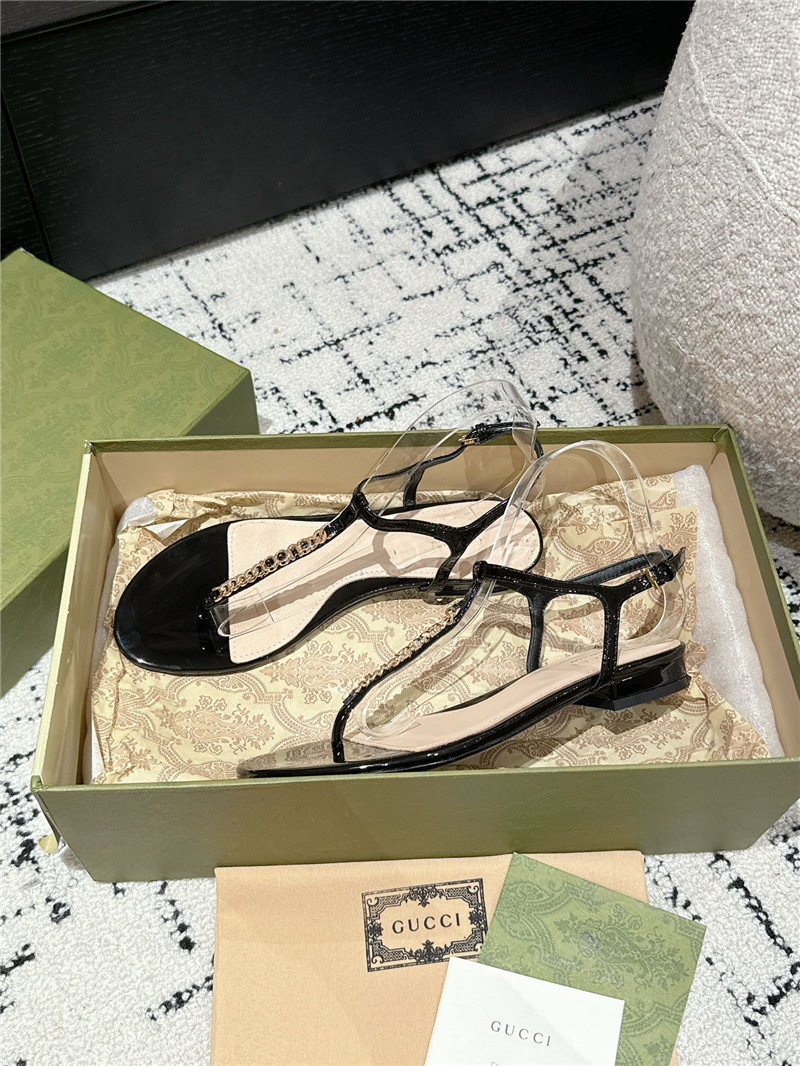 Gvc*1 signoria thong sandal black patent leather