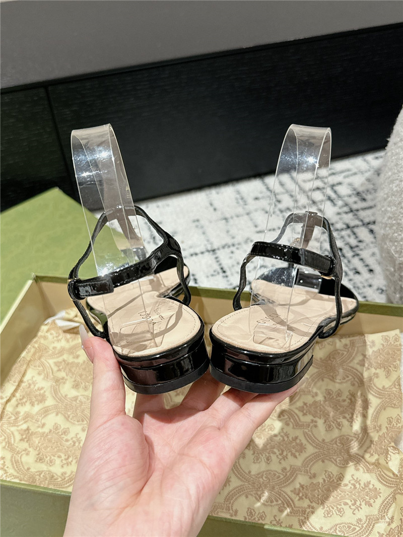 Gvc*1 signoria thong sandal black patent leather