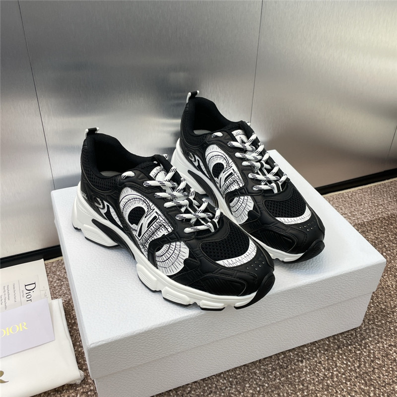 D10r chrono sneakers black and white