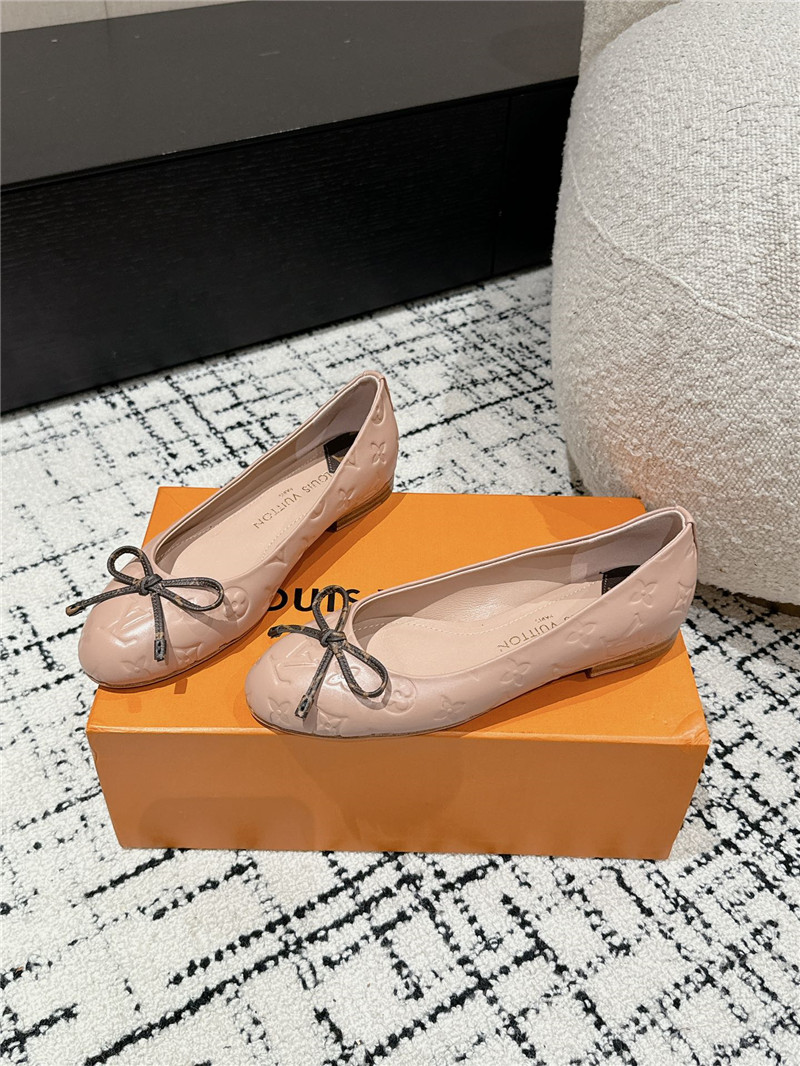 l0vis Vvtt0n nina pink monogram ballerina flats