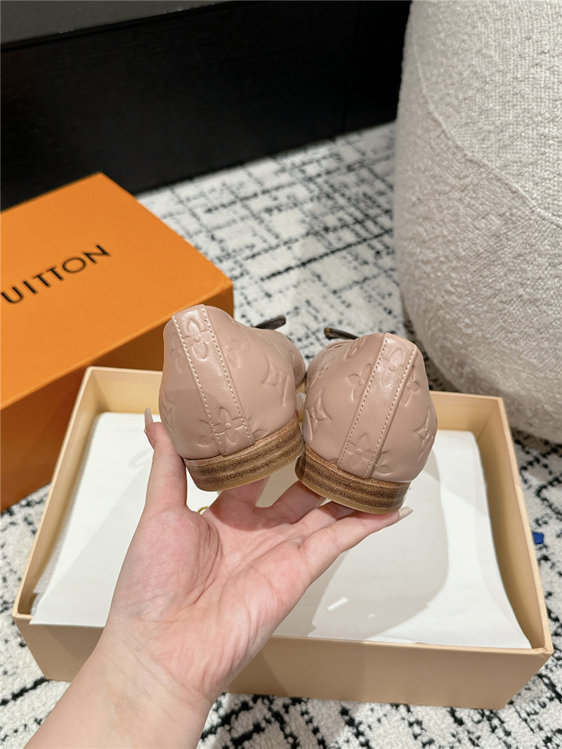 l0vis Vvtt0n nina pink monogram ballerina flats