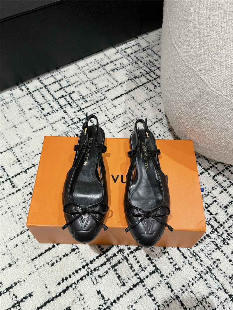 l0vis Vvtt0n nina slingback ballerina black calfskin