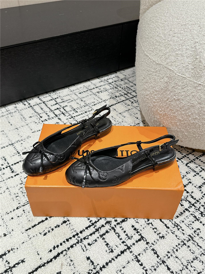 l0vis Vvtt0n nina slingback ballerina black calfskin
