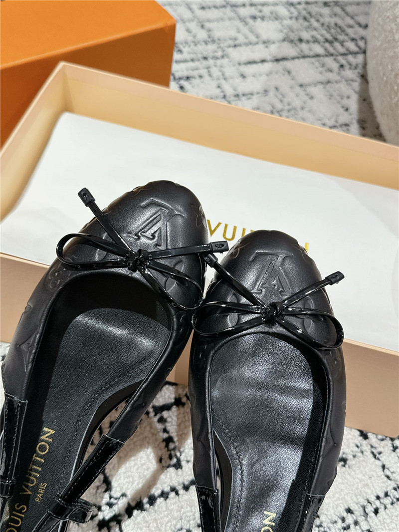l0vis Vvtt0n nina slingback ballerina black calfskin