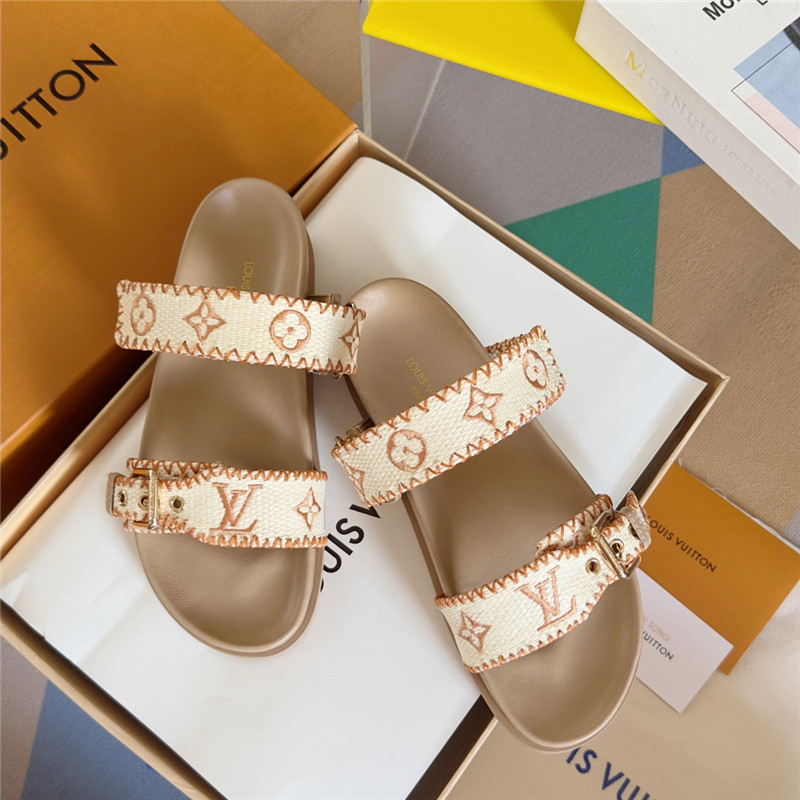 l0vis Vvtt0n bom dia flat comfort mule natural raffia