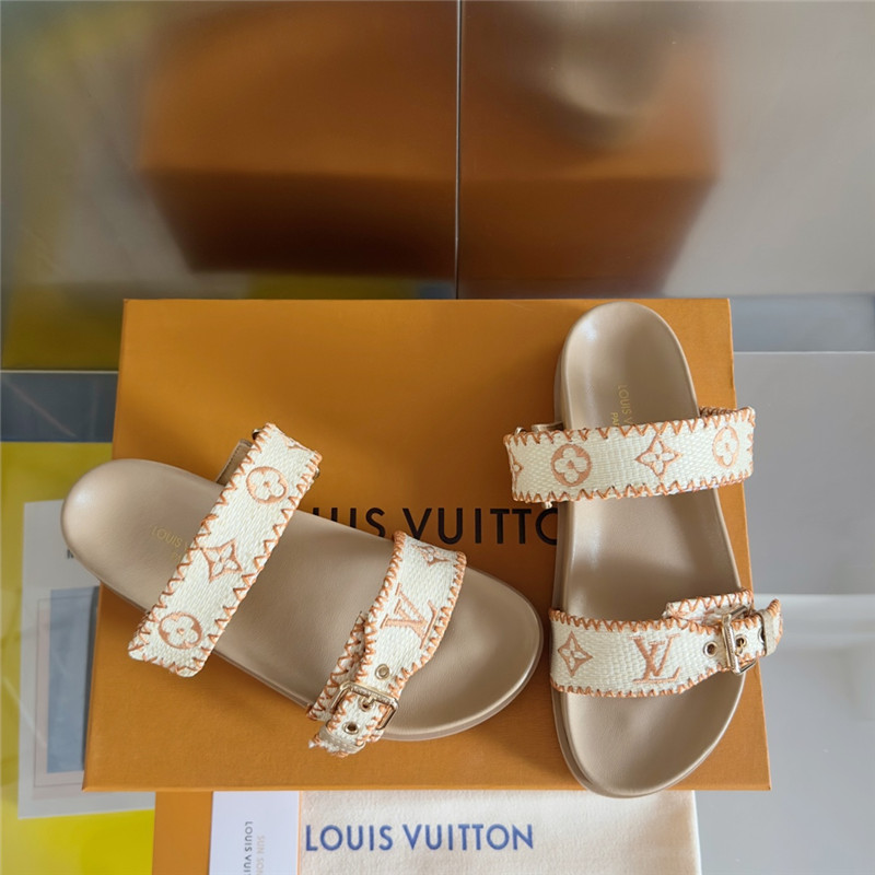 l0vis Vvtt0n bom dia flat comfort mule natural raffia