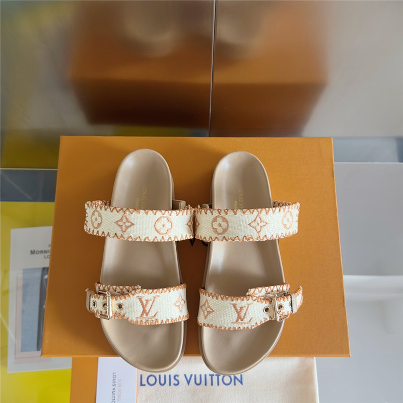 l0vis Vvtt0n bom dia flat comfort mule natural raffia