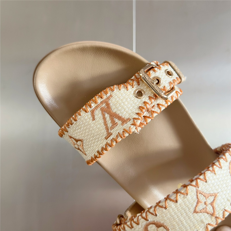 l0vis Vvtt0n bom dia flat comfort mule natural raffia