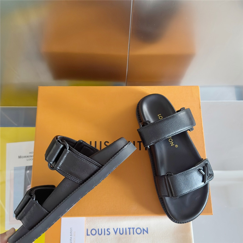 l0vis Vvtt0n bom dia flat comfort mule black calfskin