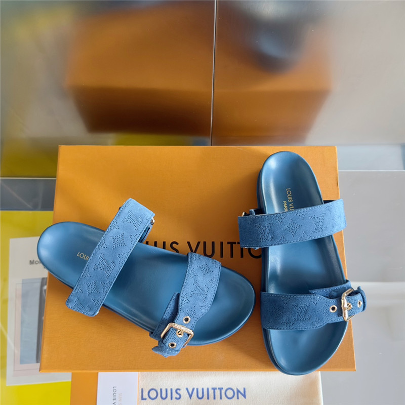 l0vis Vvtt0n bom dia flat comfort mule blue