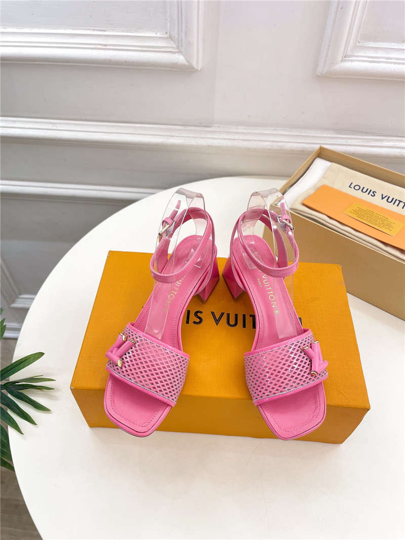 l0vis Vvtt0n shake sandal in pink perforated calf leather