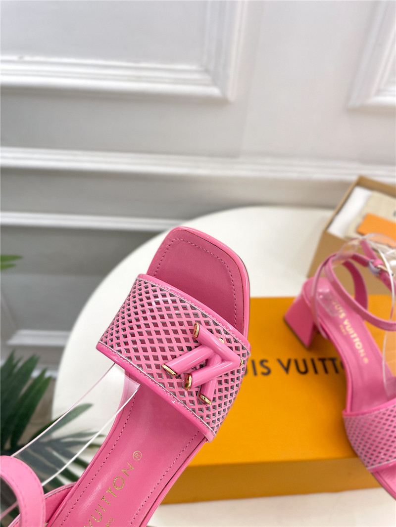 l0vis Vvtt0n shake sandal in pink perforated calf leather