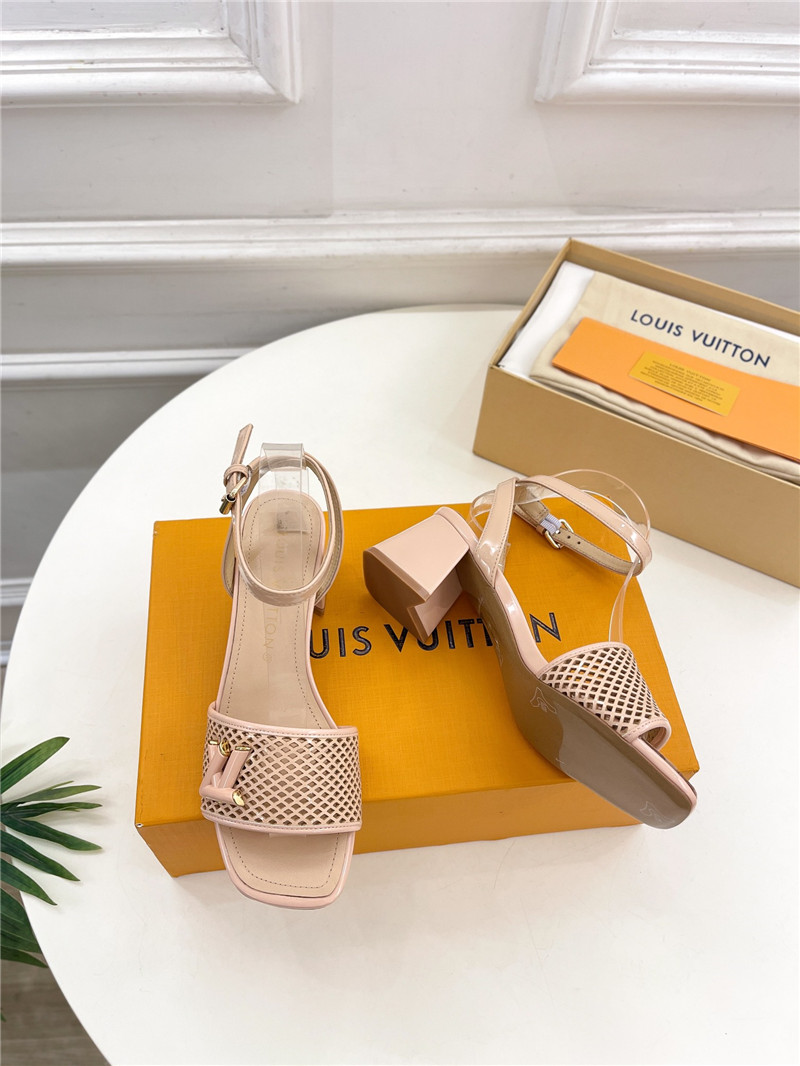 l0vis Vvtt0n shake sandal in beige perforated calf leather