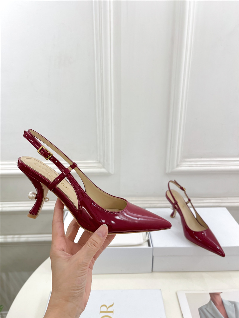 D10r tribales slingback pump burgundy patent calfskin