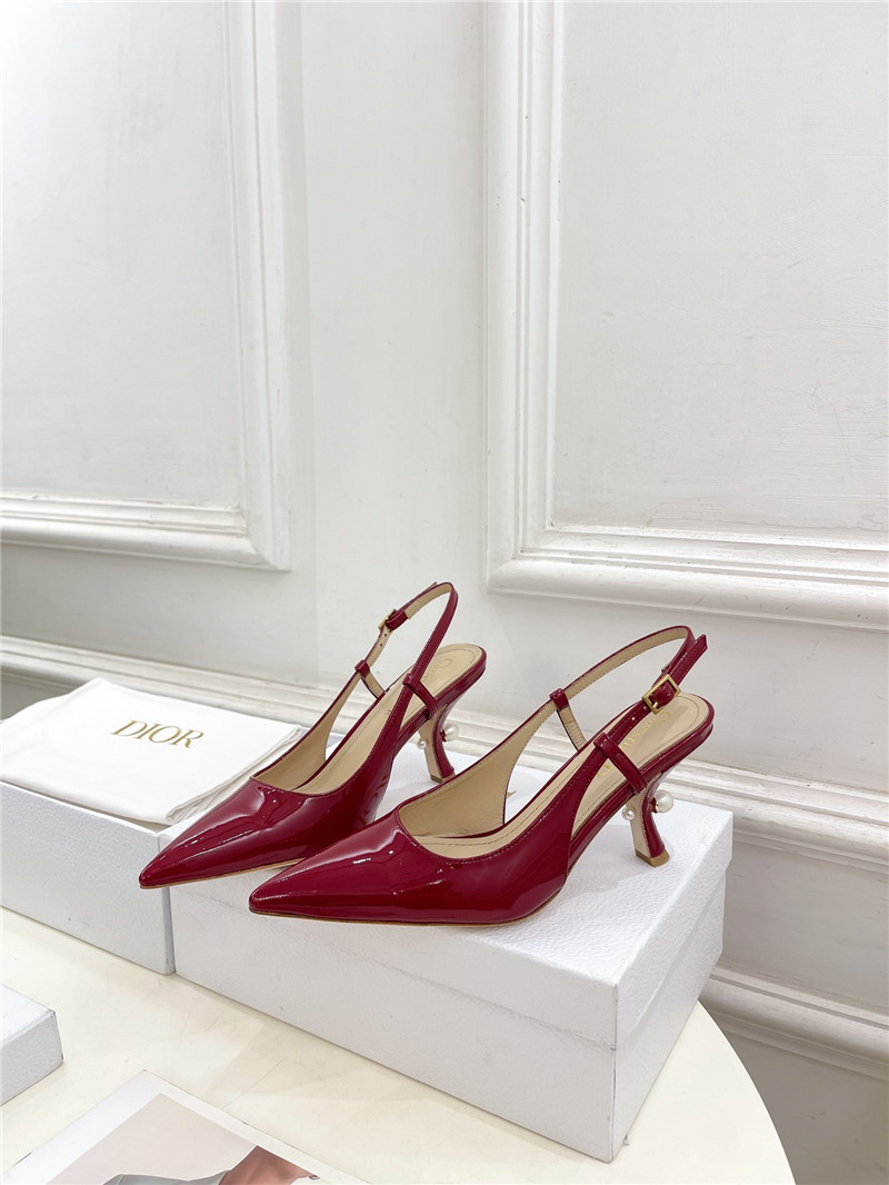 D10r tribales slingback pump burgundy patent calfskin