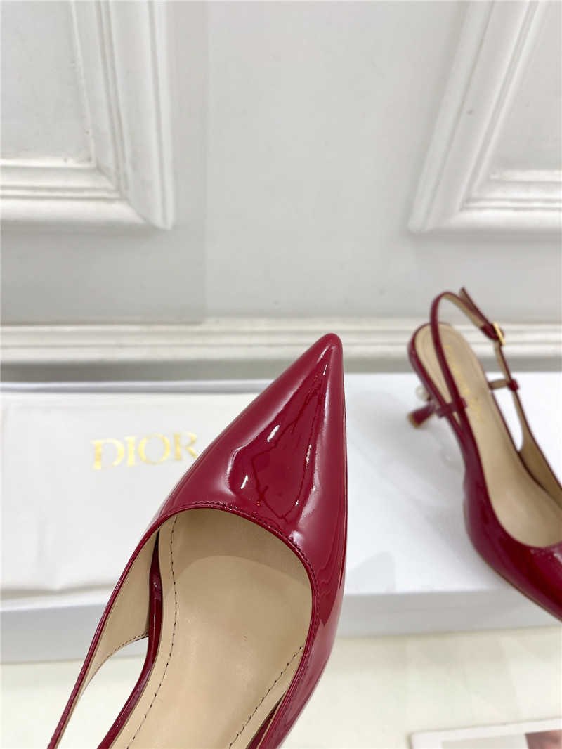 D10r tribales slingback pump burgundy patent calfskin