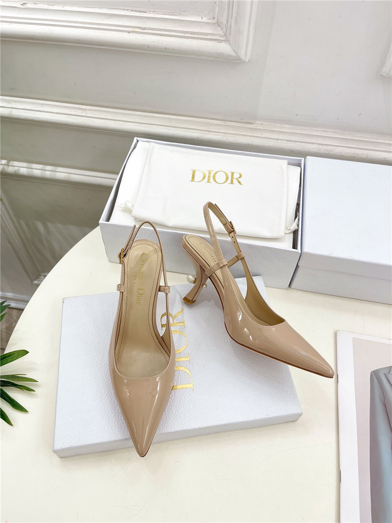 D10r tribales slingback pump beige patent calfskin