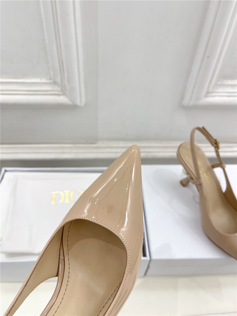 D10r tribales slingback pump beige patent calfskin