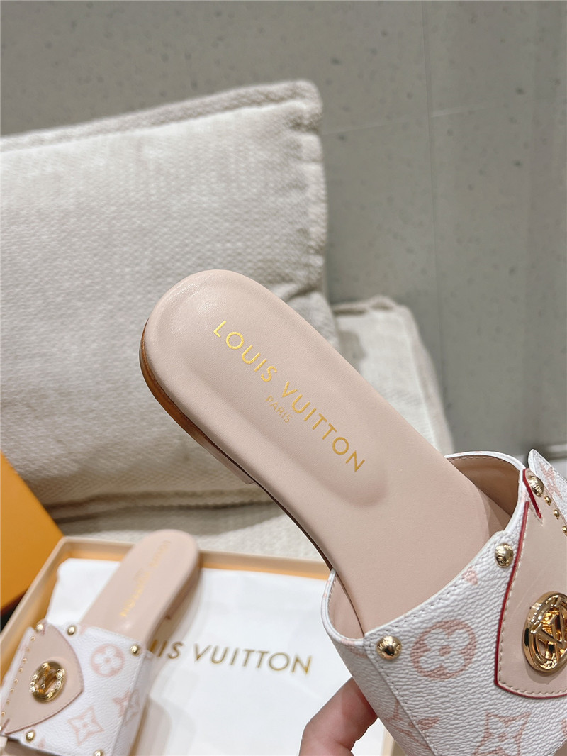 l0vis Vvtt0n lv frame flat mule beige